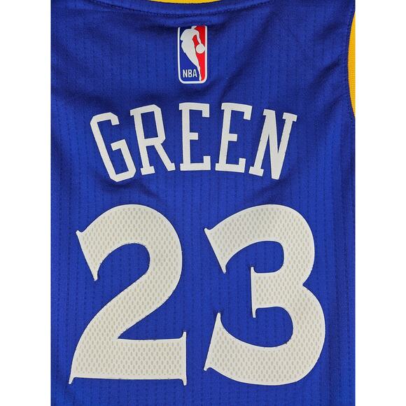 ADIDAS YOUTH BLUE WARRIORS DRAYMOND GREEN 23 BASKETBALL JERSEY CLASSIC SMALL - Picture 3 of 7